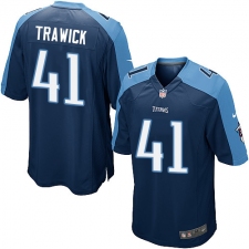 Men's Nike Tennessee Titans #41 Brynden Trawick Game Navy Blue Alternate NFL Jersey