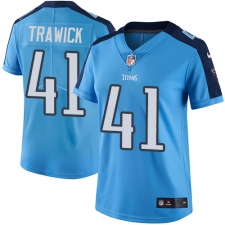Women's Nike Tennessee Titans #41 Brynden Trawick Light Blue Team Color Vapor Untouchable Elite Player NFL Jersey