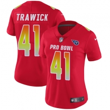 Women's Nike Tennessee Titans #41 Brynden Trawick Limited Red 2018 Pro Bowl NFL Jersey