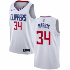 Men's Nike Los Angeles Clippers #34 Tobias Harris Authentic White NBA Jersey - Association Edition