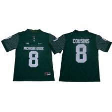 Spartans #8 Kirk Cousins Green Limited Stitched NCAA Jersey