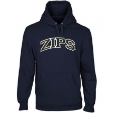 Akron Zips Navy Blue Arch Name Pullover Hoodie