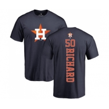 MLB Nike Houston Astros #50 J.R. Richard Navy Blue Backer T-Shirt