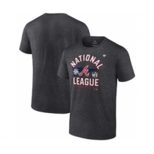 Men's Atlanta Braves 2021 Heathered Charcoal National League Champions Locker Room Baseball T-Shirt