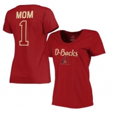 MLB Arizona Diamondbacks Women's 2017 Mother's Day #1 Mom Plus Size T-Shirt - Red