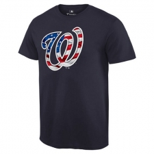 MLB Men's Washington Nationals Navy Banner Wave T-Shirt
