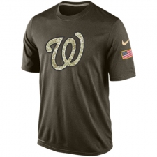 MLB Men's Washington Nationals Nike Olive Salute To Service KO Performance T-Shirt