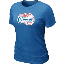 NBA Women's Los Angeles Clippers Big & Tall Primary Logo T-Shirt - Light Blue