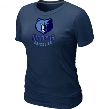 NBA Women's Memphis Grizzlies Big & Tall Primary Logo T-Shirt - Navy