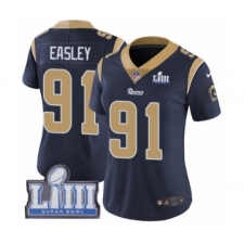 Women's Nike Los Angeles Rams #91 Dominique Easley Navy Blue Team Color Vapor Untouchable Limited Player Super Bowl LIII Bound NFL Jersey