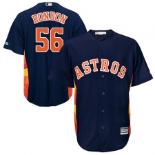 Youth Majestic Houston Astros #56 Hector Rondon Replica Navy Blue Alternate Cool Base MLB Jersey