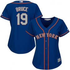 Women's Majestic New York Mets #19 Jay Bruce Replica Royal Blue Alternate Road Cool Base MLB Jersey