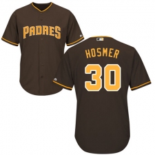 Men's Majestic San Diego Padres #30 Eric Hosmer Replica Brown Alternate Cool Base MLB Jersey