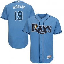 Men's Majestic Tampa Bay Rays #19 Dustin McGowan Columbia Alternate Flex Base Authentic Collection MLB Jersey