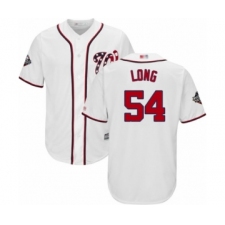 Youth Washington Nationals #54 Kevin Long Authentic White Home Cool Base 2019 World Series Bound Baseball Jersey