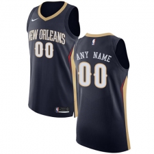 Men's Nike New Orleans Pelicans Customized Authentic Navy Blue Road NBA Jersey - Icon Edition
