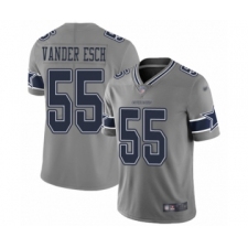 Men's Dallas Cowboys #55 Leighton Vander Esch Limited Gray Inverted Legend Football Jersey