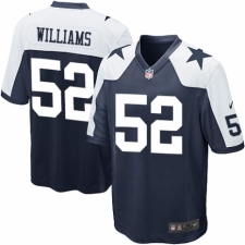 Men's Nike Dallas Cowboys #52 Connor Williams Game Navy Blue Throwback Alternate NFL Jersey