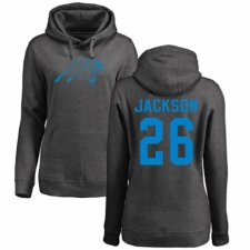 NFL Women's Nike Carolina Panthers #26 Donte Jackson Ash One Color Pullover Hoodie