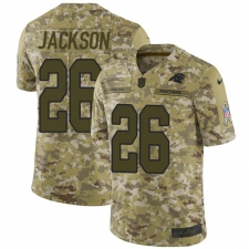 Youth Nike Carolina Panthers #26 Donte Jackson Limited Camo 2018 Salute to Service NFL Jersey