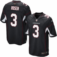 Men's Nike Arizona Cardinals #3 Josh Rosen Game Black Alternate NFL Jersey