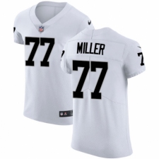 Men's Nike Oakland Raiders #77 Kolton Miller White Vapor Untouchable Elite Player NFL Jersey