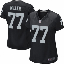 Women's Nike Oakland Raiders #77 Kolton Miller White Vapor Untouchable Limited Player NFL Jersey