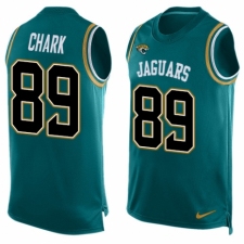 Men's Nike Jacksonville Jaguars #89 DJ Chark Limited Teal Green Player Name & Number Tank Top NFL Jersey