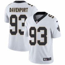 Youth Nike New Orleans Saints #93 Marcus Davenport White Vapor Untouchable Limited Player NFL Jersey