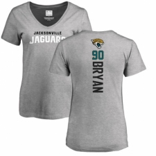 NFL Women's Nike Jacksonville Jaguars #90 Taven Bryan Ash Backer T-Shirt