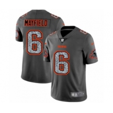 Men's Cleveland Browns #6 Baker Mayfield Limited Gray Static Fashion Limited Football Jersey