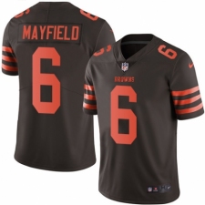 Youth Nike Cleveland Browns #6 Baker Mayfield Limited Brown Rush Vapor Untouchable NFL Jersey