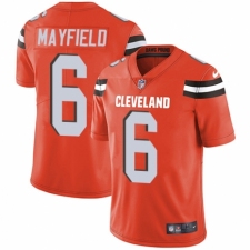 Youth Nike Cleveland Browns #6 Baker Mayfield Orange Alternate Vapor Untouchable Elite Player NFL Jersey