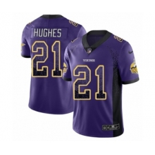 Men's Nike Minnesota Vikings #21 Mike Hughes Limited Purple Rush Drift Fashion NFL Jersey