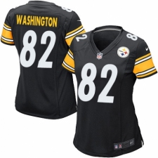 Women's Nike Pittsburgh Steelers #82 James Washington Game Black Team Color NFL Jersey