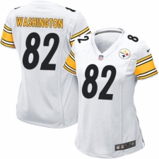 Women's Nike Pittsburgh Steelers #82 James Washington Game White NFL Jersey