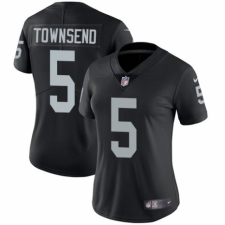 Women's Nike Oakland Raiders #5 Johnny Townsend Black Team Color Vapor Untouchable Limited Player NFL Jersey