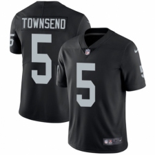 Youth Nike Oakland Raiders #5 Johnny Townsend Black Team Color Vapor Untouchable Elite Player NFL Jersey