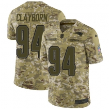 Youth Nike New England Patriots #94 Adrian Clayborn Limited Camo 2018 Salute to Service NFL Jersey