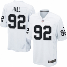 Men's Nike Oakland Raiders #92 P.J. Hall Game White NFL Jersey