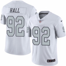 Men's Nike Oakland Raiders #92 P.J. Hall Limited White Rush Vapor Untouchable NFL Jersey