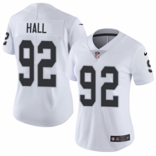 Women's Nike Oakland Raiders #92 P.J. Hall White Vapor Untouchable Elite Player NFL Jersey