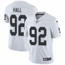 Youth Nike Oakland Raiders #92 P.J. Hall White Vapor Untouchable Elite Player NFL Jersey