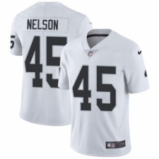 Youth Nike Oakland Raiders #45 Nick Nelson White Vapor Untouchable Elite Player NFL Jersey