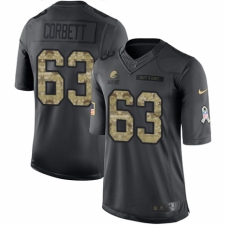 Men's Nike Cleveland Browns #63 Austin Corbett Limited Black 2016 Salute to Service NFL Jersey