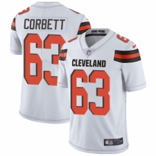 Men's Nike Cleveland Browns #63 Austin Corbett White Vapor Untouchable Limited Player NFL Jersey