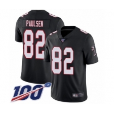 Men's Atlanta Falcons #82 Logan Paulsen Black Alternate Vapor Untouchable Limited Player 100th Season Football Jersey