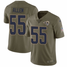 Men's Nike Los Angeles Rams #55 Brian Allen Limited Olive 2017 Salute to Service NFL Jersey