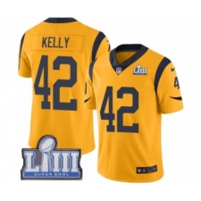 Men's Nike Los Angeles Rams #42 John Kelly Limited Gold Rush Vapor Untouchable Super Bowl LIII Bound NFL Jersey