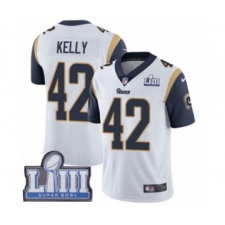 Men's Nike Los Angeles Rams #42 John Kelly White Vapor Untouchable Limited Player Super Bowl LIII Bound NFL Jerse